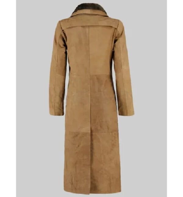 Beth Dutton Yellowstone Kelly Reilly Brown Leather Coat - Image 3
