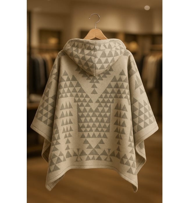 Beth Dutton Signature White Poncho Jacket
