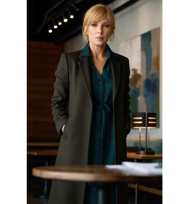 Beth Dutton Yellowstone Black Wool Long Coat