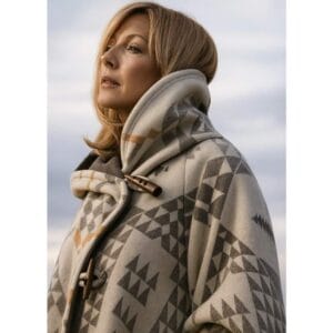 Beth Dutton Yellowstone White Poncho Coat