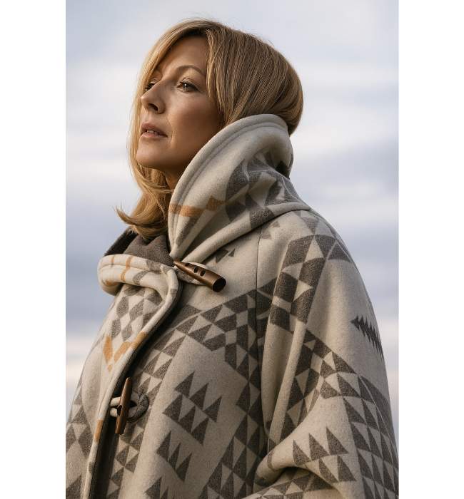 Beth Dutton Yellowstone White Poncho Coat