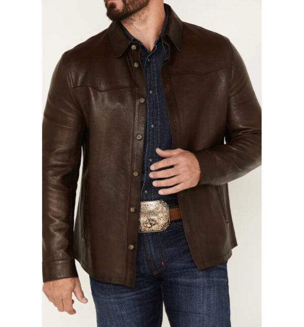 Yellow Stone Class Smith Leather Jacket - Image 2