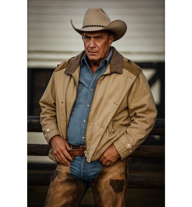 Classic John Dutton Beige Cotton Jacket Yellowstone