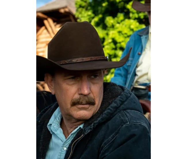 Hooded Denim Jacket Worn by John Dutton in Yellowstone - Image 2