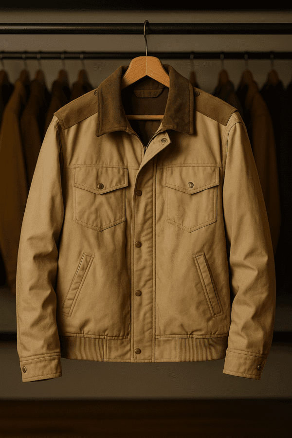 John Dutton Beige Cotton Jacket Yellowstone