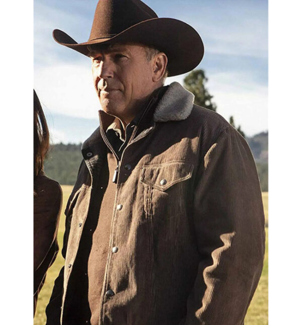 John Dutton Corduroy Jacket Inspired by Kevin Costner in Yellowstone