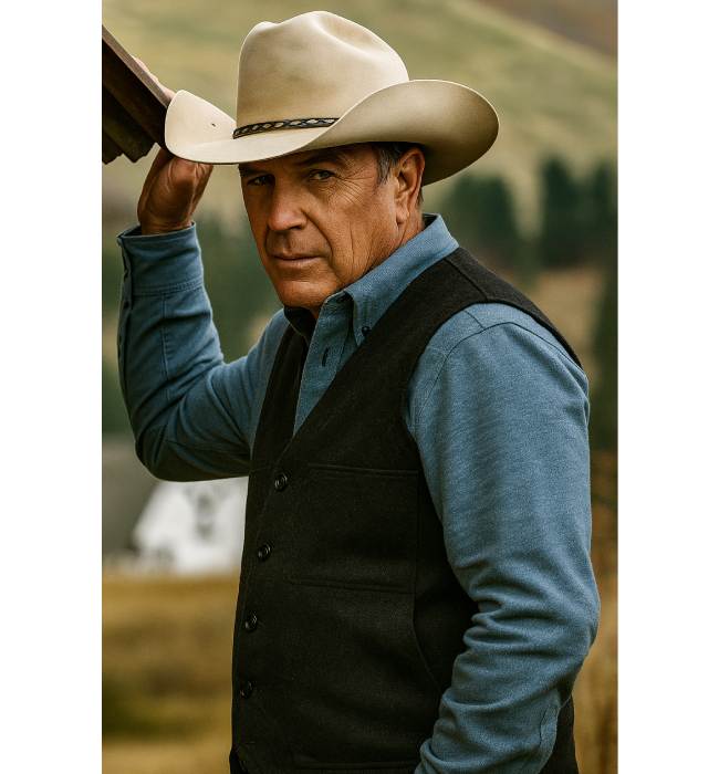 John Dutton Grey Wool Kevin Costner in Yellowstone