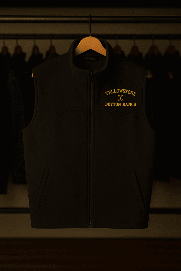 John Dutton Inspired Black Ranch Vest