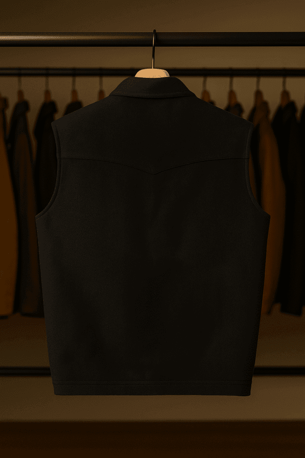 John Dutton Signature Black Vest Yellowstone Series