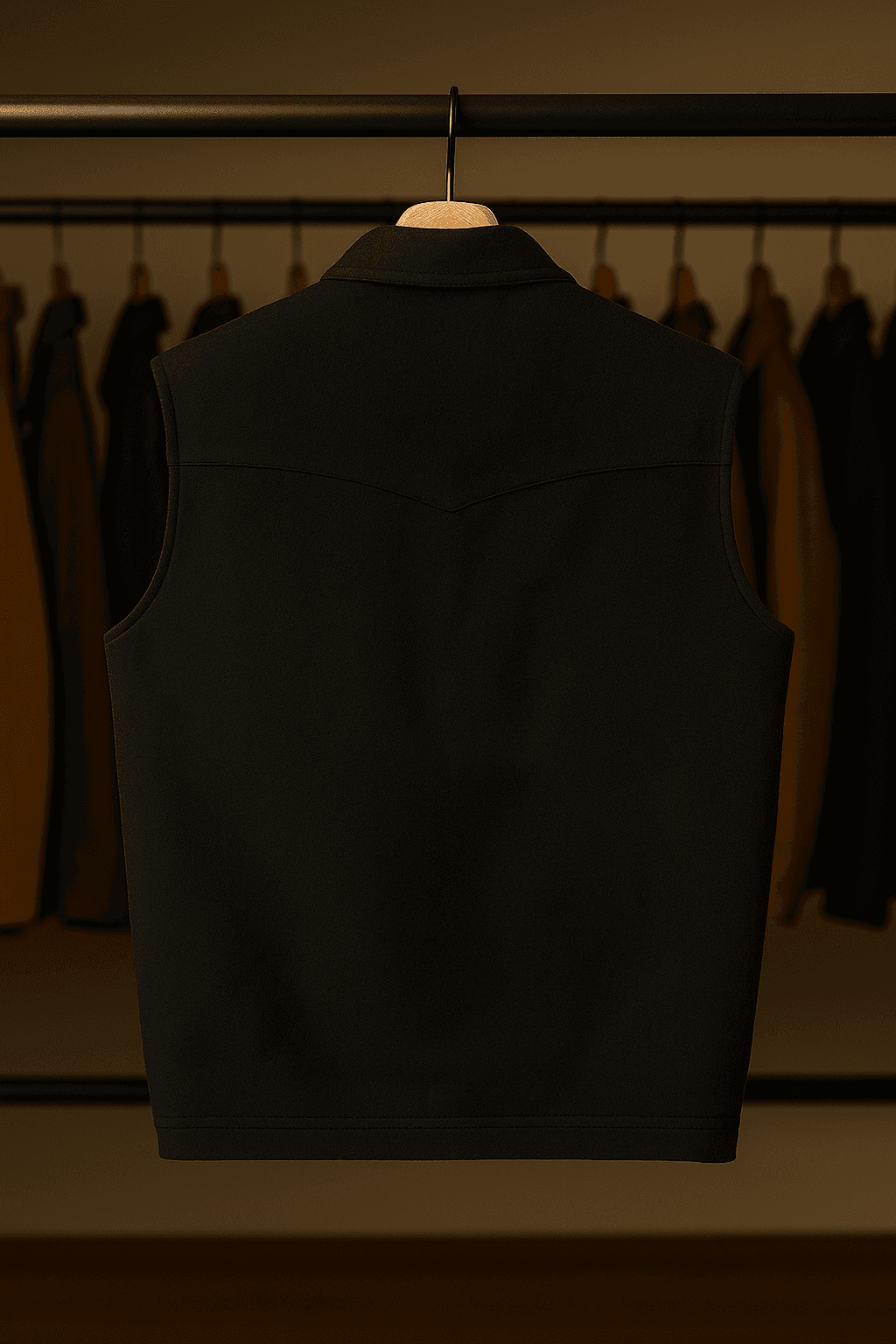 John Dutton Signature Black Vest Yellowstone Series