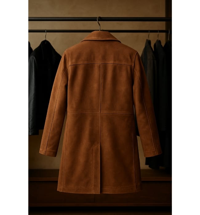 Kelly Reilly Yellowstone Brown Leather Trench Coat