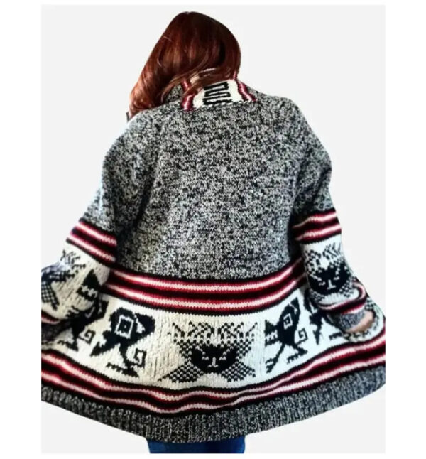 Kelsey Asbille Inspired Aztec Knit Cardigan Yellowstone S5 - Image 3