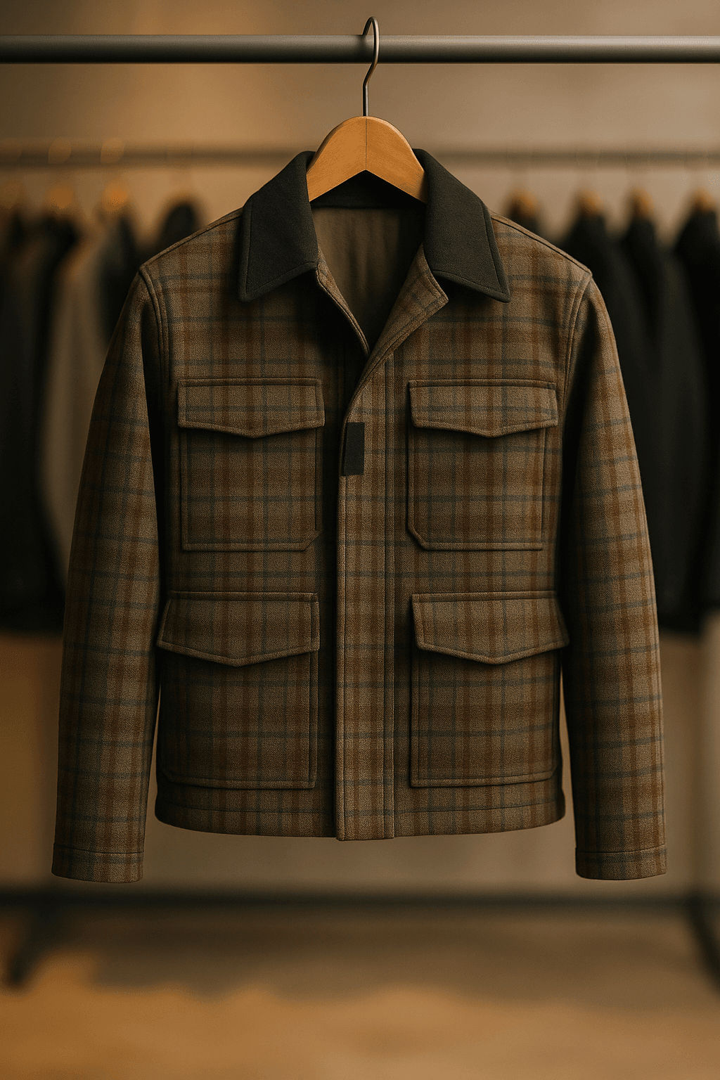 Kevin Costner John Dutton Checked Outerwear