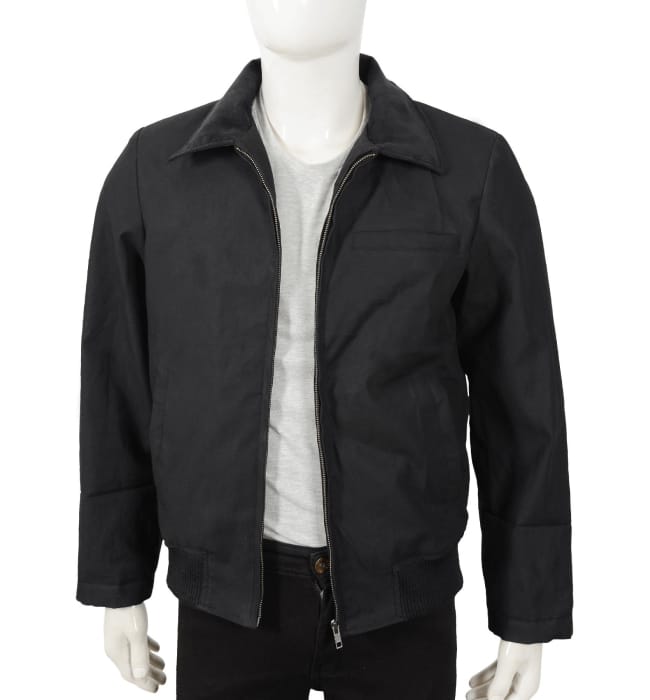 Kevin Costner Yellowstone Black Bomber Jacket - Image 2