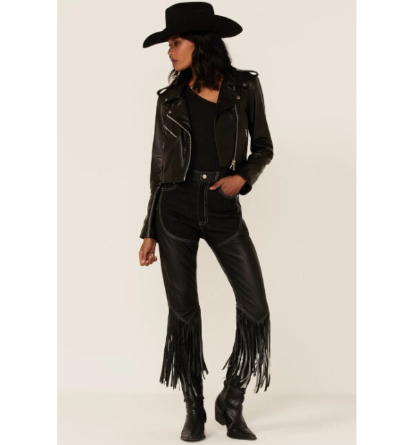 Yellowstone Mercy Biker Women's Leather Jacket - Image 3