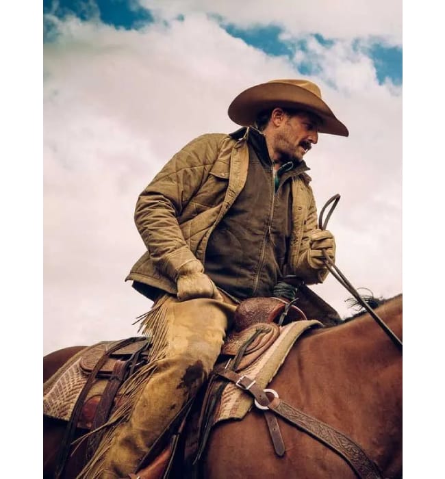 Quilted Jacket Worn by Josh Lucas as Young John Dutton in Yellowstone - Image 2