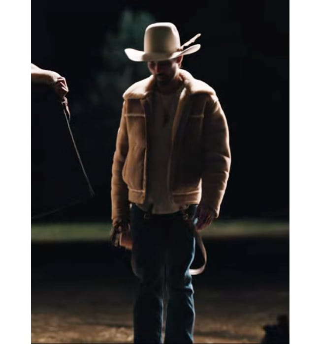 Walker Shearling Leather Jacket Yellowstone - Image 2