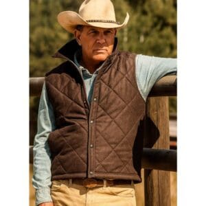 Yellowstone John Dutton Brown Quilted Vest