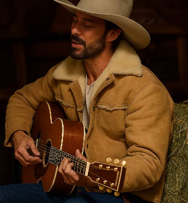 Walker Shearling Leather Jacket Yellowstone
