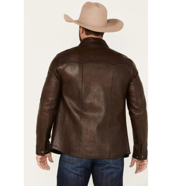 Yellow Stone Class Smith Leather Jacket - Image 4