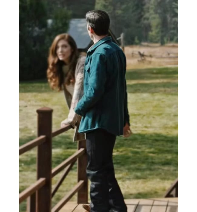 Jamie Dutton Yellowstone Blue Fleece Jacket - Image 3