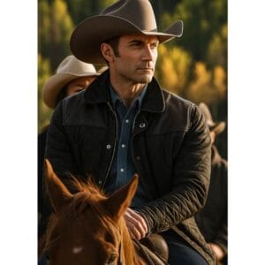 Yellowstone Jamie Dutton Leather Quilted Jacket