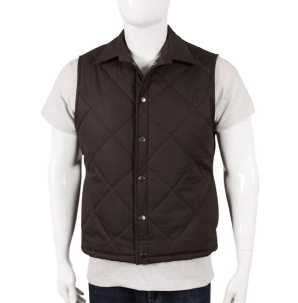 Yellowstone John Dutton Brown Quilted Vest
