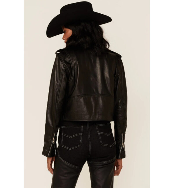 Yellowstone Mercy Biker Women's Leather Jacket - Image 4