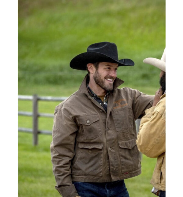 Yellowstone Ryan Brown Leather Jacket Ian Bohen Inspired - Image 2