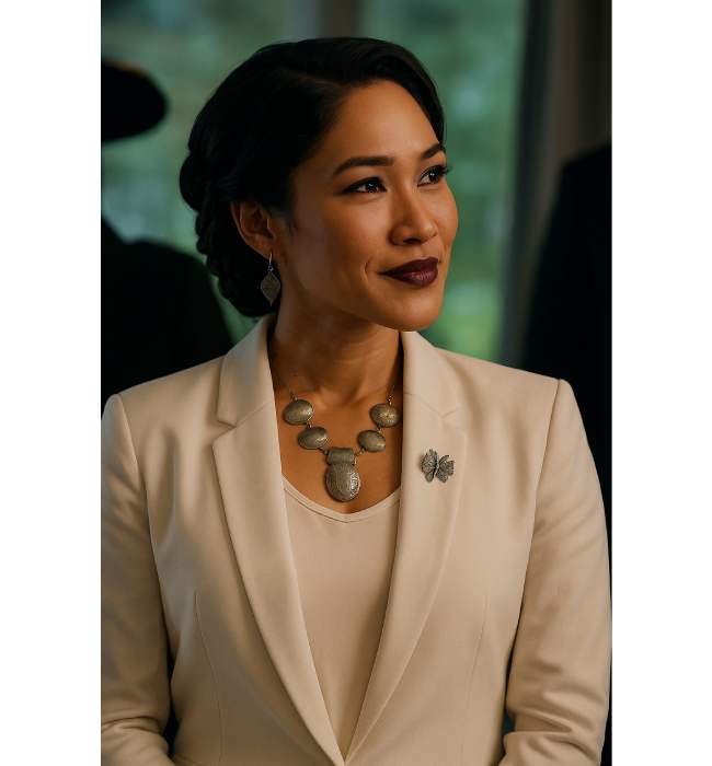 Angela Blue Thunder White Blazer Yellowstone Season 5