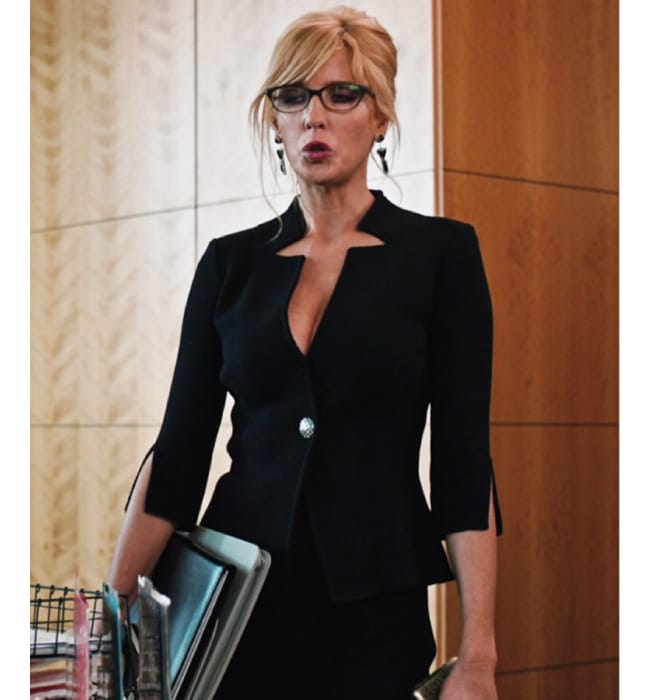 Yellowstone Beth Dutton Kelly Reilly Black Notch Collar Jacket - Image 2