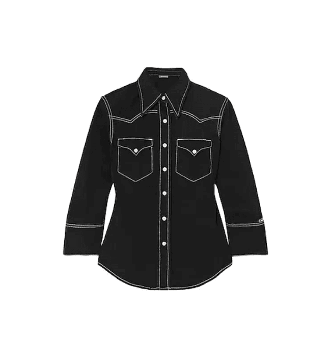 Black Denim Shirt Worn by Laramie