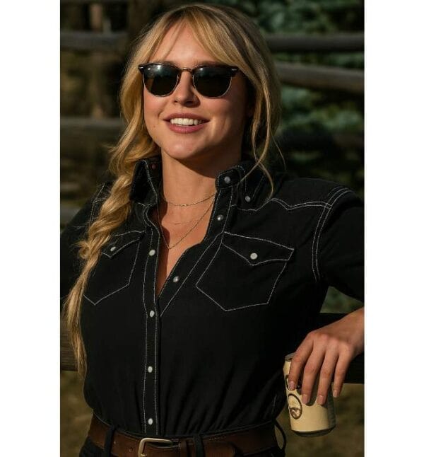 Laramie Black Denim Shirt Yellowstone Season 4