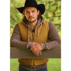 Men’s Western Brown Vest Kayce Dutton Yellowstone Look