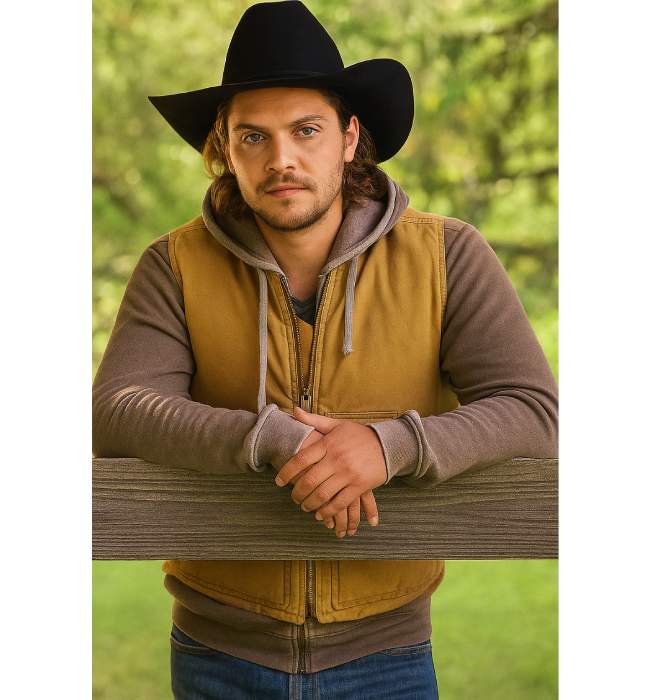 Men’s Western Brown Vest Kayce Dutton Yellowstone Look