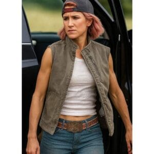 Teeter Grey Cotton Vest from Yellowstone Season 4